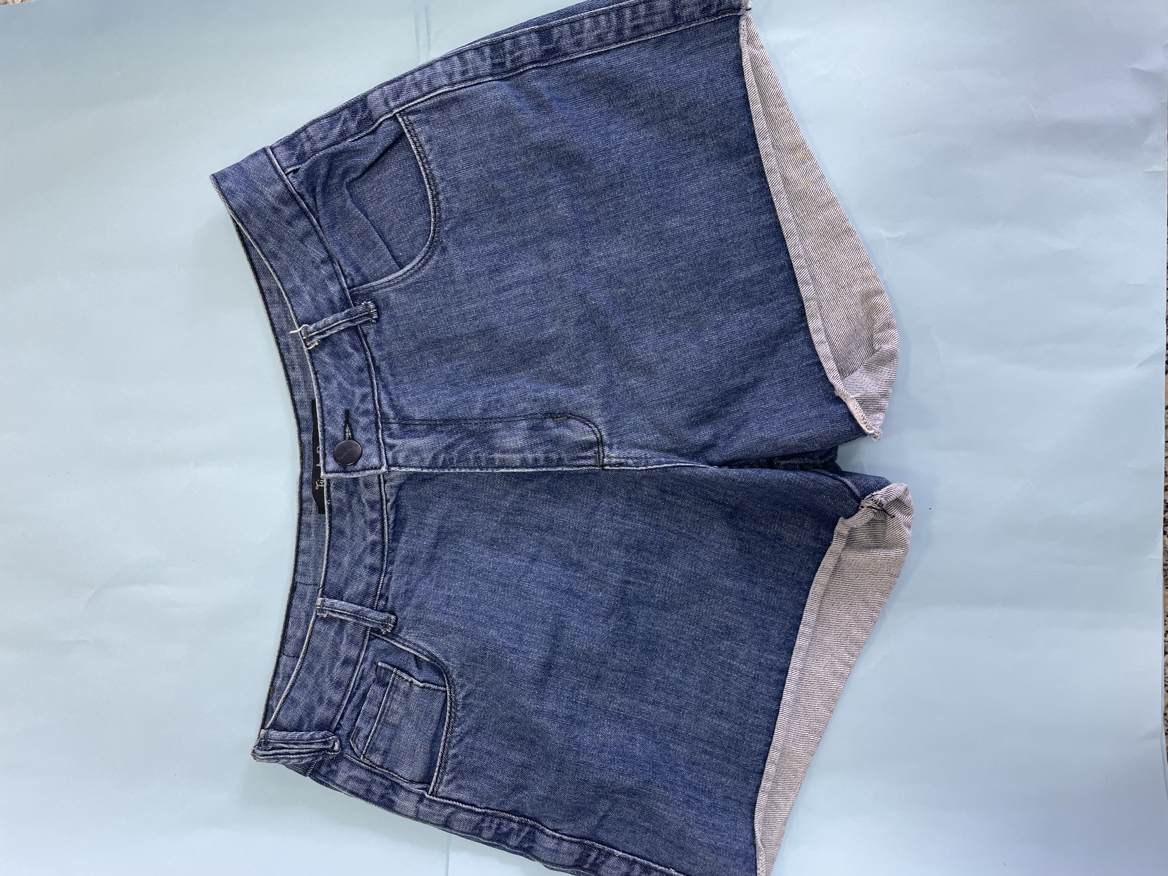 Short jeans lavagem normal