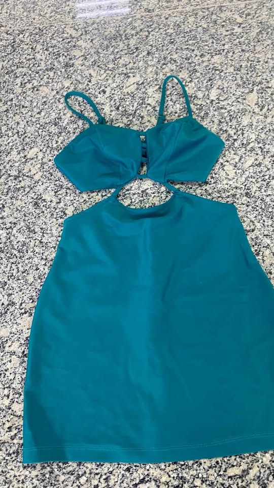 vestido verde, tamanho p ao pp